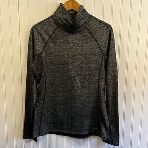 Under Armour dark gray shimmer mock neck pullover